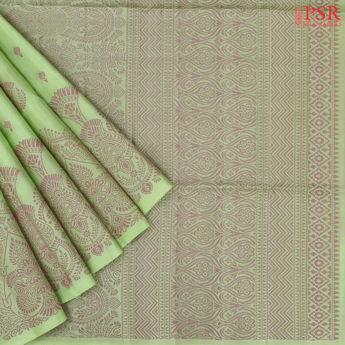 Light Pistachio Green Soft Silk Saree