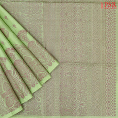 Light Pistachio Green Soft Silk Saree