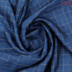 Dark Cobalt Blue Chiniya Silk Saree