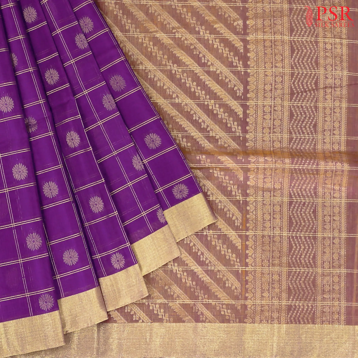 Violet Silk Cotton Saree