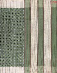 Dark Green Semi Tussar Saree