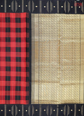Red & Black Soft Silk Saree
