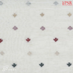 Cream Beige Ghicha Linen Saree
