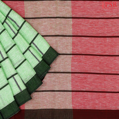 Spring Green Linen Saree