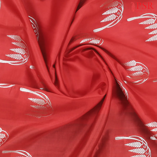 Red Chiniya Silk Saree