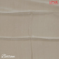 Beige Tussar Silk Dress Material