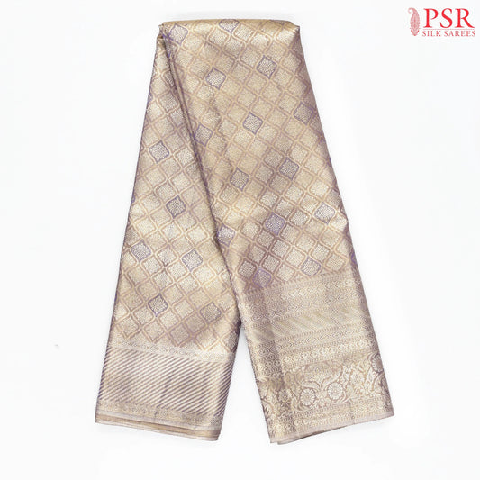 Grape Mist Kanchipuram Jacquard Tissue Silk Saree