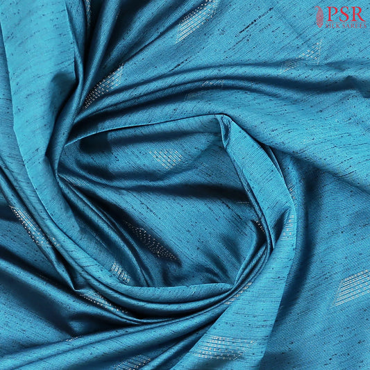 Peacock Blue Jute Art Silk Saree