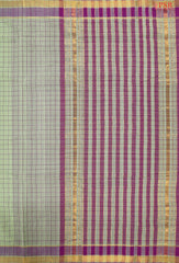 Pistachio Green Mangalagiri Cotton Saree
