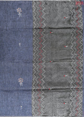Winter Blue Linen Saree