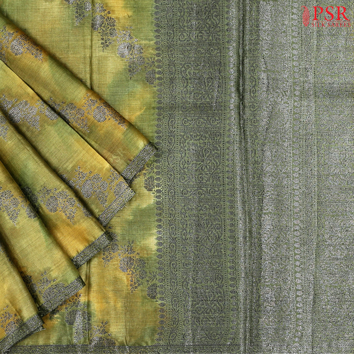 Olives Banaras Tussar Silk Saree