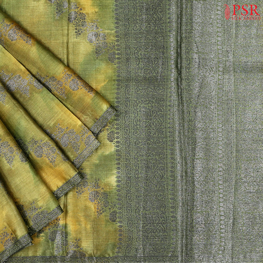 Olives Banaras Tussar Silk Saree