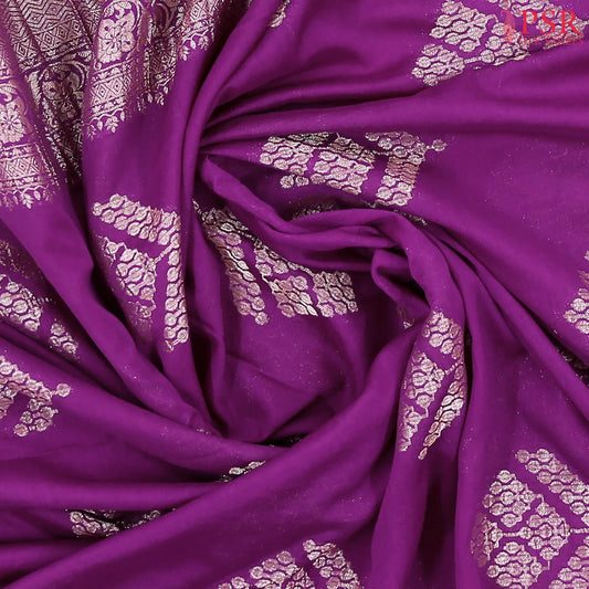 Magenta Purple Georgette Saree