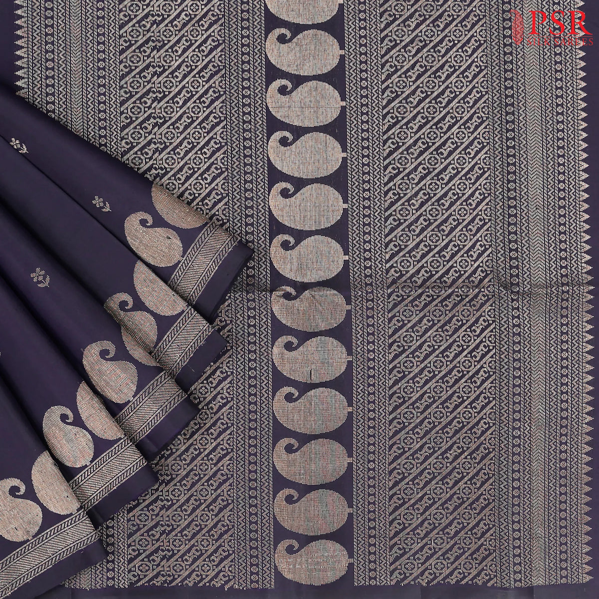 Midnight Purple Soft Silk Saree