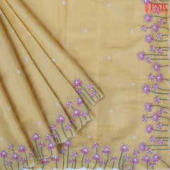Mellow Yellow Semi Dupion Saree