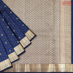 Prussian Blue Fancy Kanchipuram Silk Saree