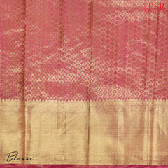 Apricot Orange Bridal Kanchipuram Tissue Silk Saree