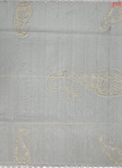 Gainsboro Grey Organza Embroidery Saree