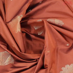 Rust Orange Soft Art Silk Saree