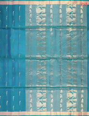 Peacock Blue Soft Silk Mix Saree