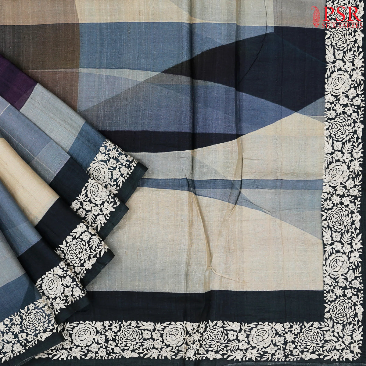 Multicolor Kadhi Tussar Silk Saree