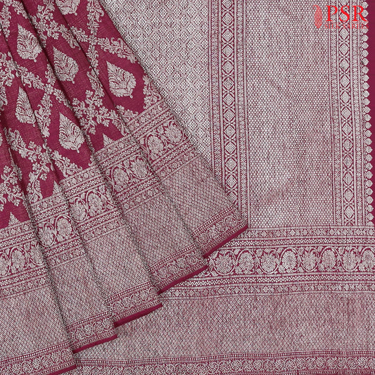 Burgundy Kanchipuram Silk Saree