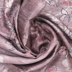 Dark Mauve Green Silk Saree