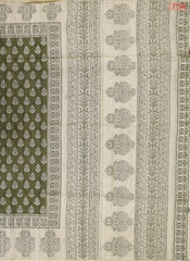Olive Green Ghicha Tassar Saree