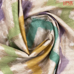 Beige & Multicolor Silk Cotton Saree