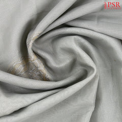Gainsboro Grey Organza Embroidery Saree