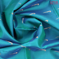 Peacock Blue Soft Silk Mix Saree