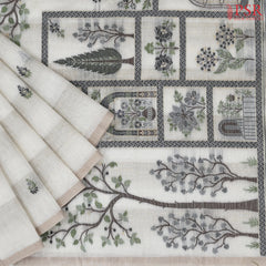 Pearl Beige Ghicha Cotton Saree