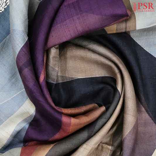 Multicolor Kadhi Tussar Silk Saree