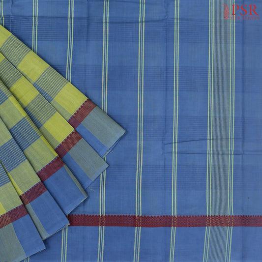 Green & Blue Kanchi Cotton Saree