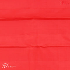Red Kanchipuram Jacquard Silk Saree