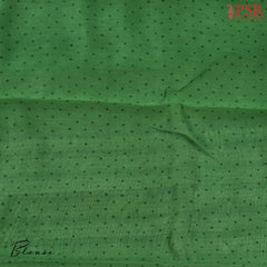 Beige & Basil Green Chanderi Silk Cotton Saree