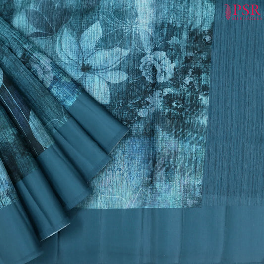 Aegean Blue Green Silk Saree