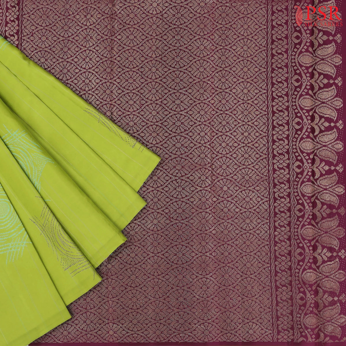 Chartreuse Green Kanchipuram Silk Saree