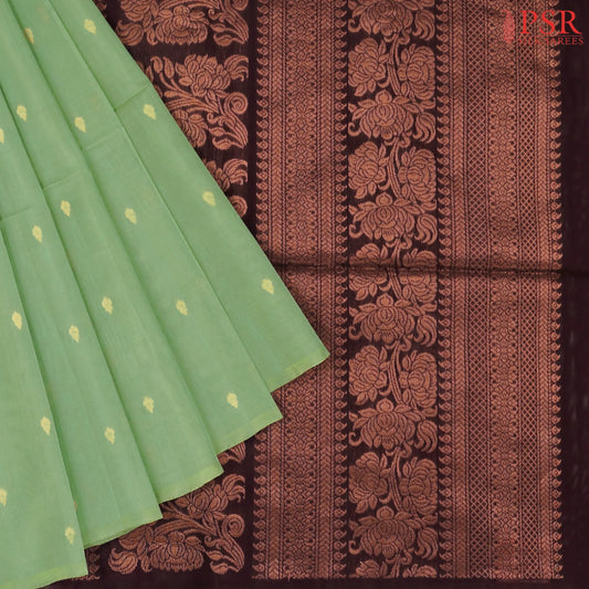 Pistachio Green Silk Cotton Saree