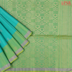Turquoise Blue Soft Silk Saree