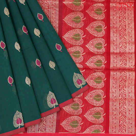 Emerald Green Kovai Cotton Saree
