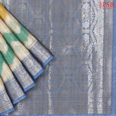 Beige & Multicolor Silk Cotton Saree