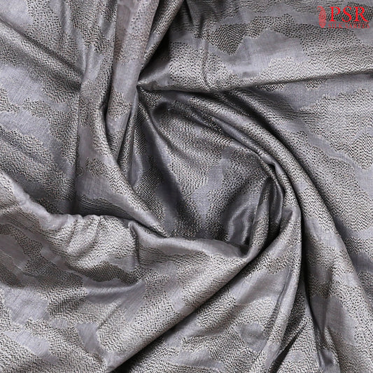 Grey Banaras Tussar Silk Saree