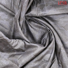Grey Banaras Tussar Silk Saree