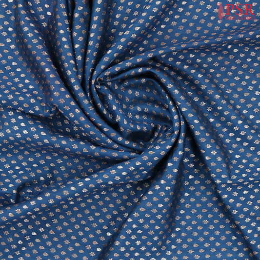 Prussian Blue Chiniya Silk Saree