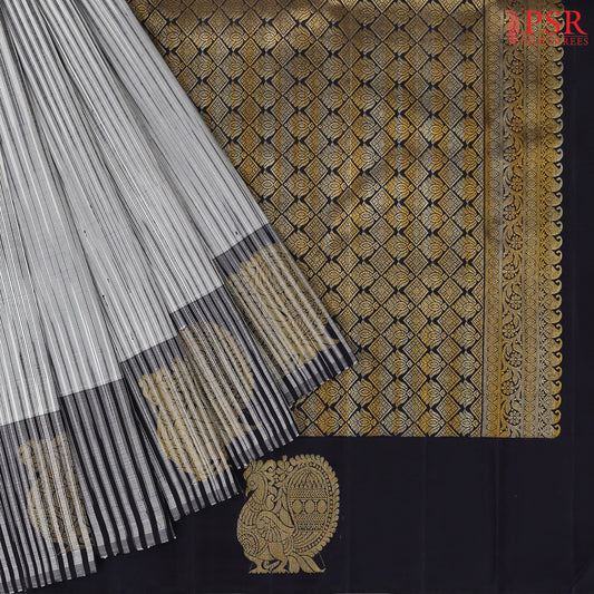 Grey Kanchipuram Silk Saree