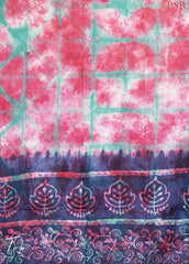 Rouge Pink & Rama Green Cotton Dress Material