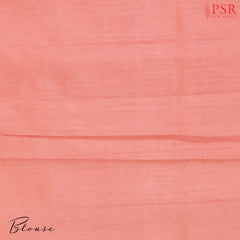 Coral Pink Banaras Silk Saree