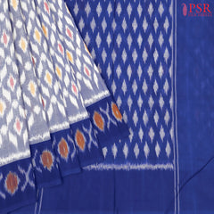 Light Indigo Ikkat Cotton Saree