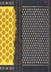 Yellow Ikkat Cotton Saree